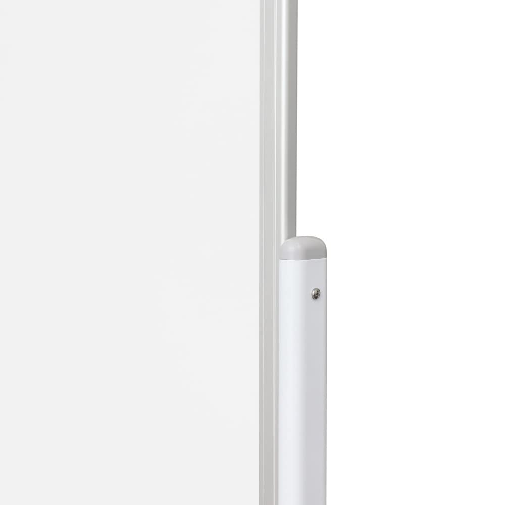 Vivol Cloison mobile, tableau blanc, 200 x 90 cm, double face et magnétique, blanc