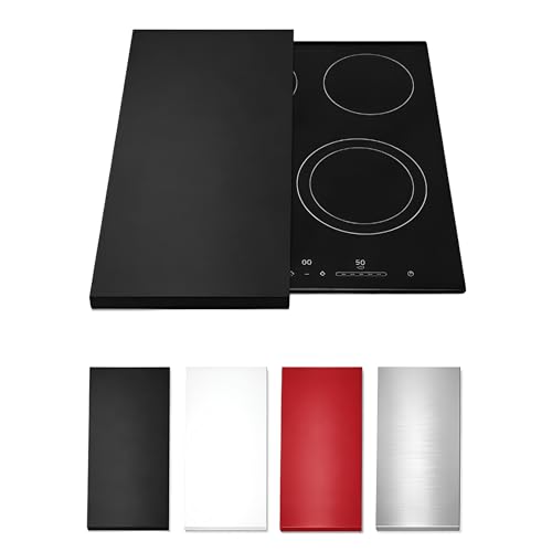 HOMELAY Cache plaque induction et cache plaque de cuisson vitrocéramique 55 x 33 x 2,5 cm – Non gaz – Fait main en Europe. Protection plaque...