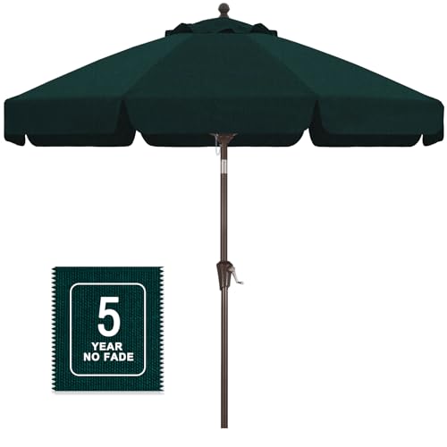 Image of MASTERCANOPY 9ft Olefin Valance Patio Umbrella Peacock Blue