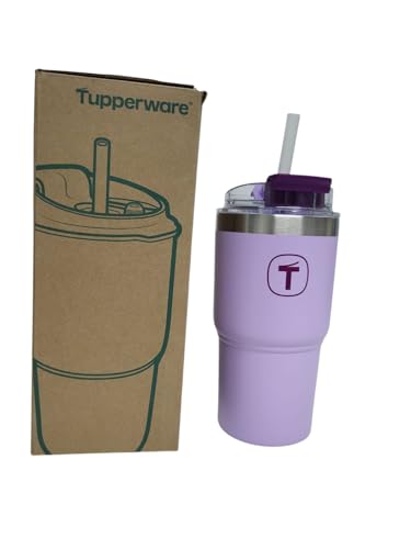 Tupperware Tazza termica Big T Tumbler To go, tazza da caffè mantiene freddo e caldo (viola, 630 ml)
