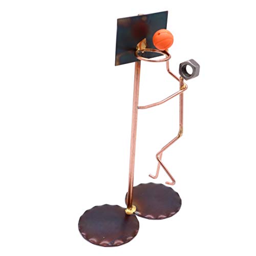 Figura Decorativa Baloncesto Hecha a Mano Metal miniatura 2