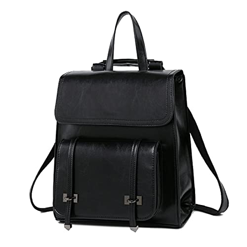 Vintage Simple Élégant Sac À Dos En Cuir Pour Femmes École Mode Plusieurs Compartiments Livre-Sac Fille Essentiel Étanche Épaule / Sac À Main pour Lady Travail Casual Daypack Cover