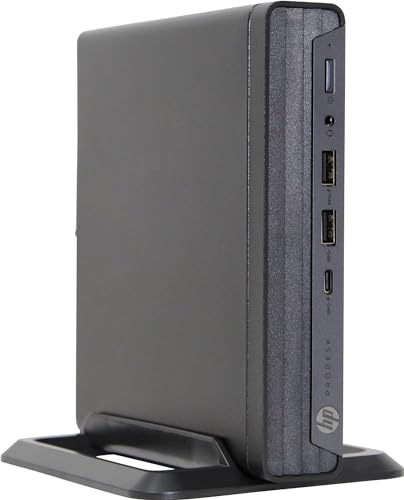 Image of HP ProDesk 600 G6 Mini Desktop Computer, Intel i5-10500T 2.3GHz Up to 3.8GHz, 32GB RAM, 1TB SSD, Keyboard&Mouse, Support 4K, Display Port, HDMI, USB C 3.2, Windows 11 Pro, Black (Renewed)