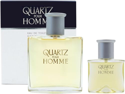 MOLYNEUX - Pack de 2 - Perfume hombre Eau de parfum hombre Quartz Homme 100ml y su formato viaje 30ml, fresco y aromático, fabricado en Francia