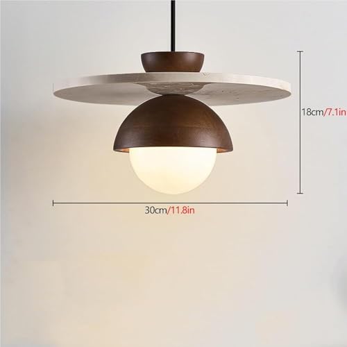 Lámpara de travertino amarillo colgante para iluminar mesa de comedor 4