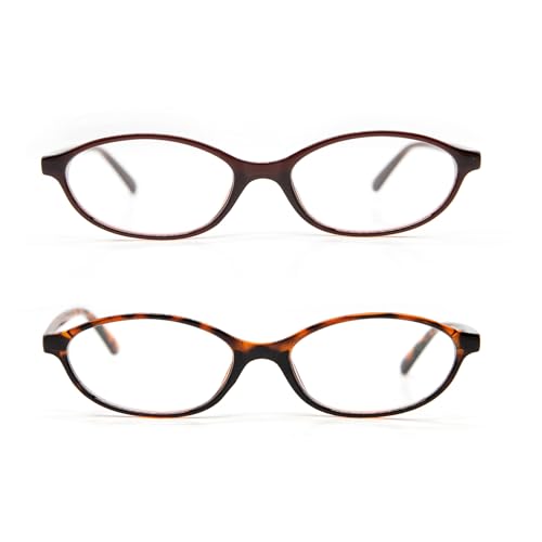 Image of LJCZKA Oval Blue Light Blocking Glasses for Women Men Retro Small Oval Frame Y2K Cat Eye Computer Eyeglasses Clear Lens