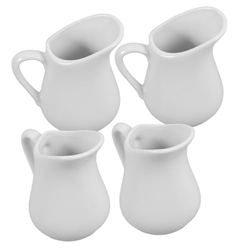 PRETYZOOM Multifunctional Ceramic Milk Jug Creamer Supplies for Coffee Latte and Sauce Easy Clean