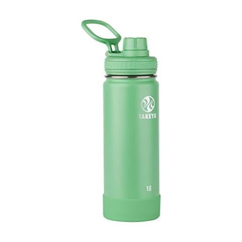 Takeya 51215 Actives Insulated Stainless Steel Water Spout, Bottle: 18/8 Food Grade Stainless steelInsulated Lid: Durable PP#5 o-ringsRemovable, Protective Silicone bumperBPA-Free, Mint Cover
