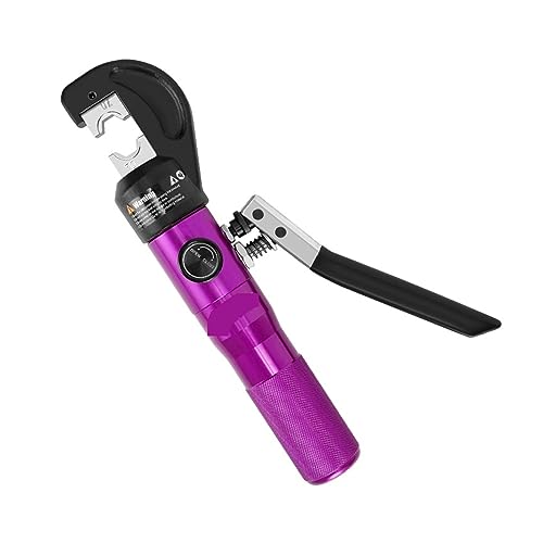 Hydraulic Crimping Tool Crimping Plier Range 4-70MM2 Force 45KN Crimping Copper and Aluminum Terminals Hydraulic Tool(Purple)