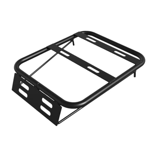 Porte-bagages arrière de moto robuste avec extension de cadre noir
