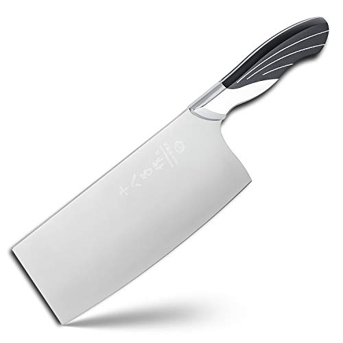 Chinese Kitchen Knife Vegetable Knife Professional Chef Knife with Stainless Steel Full Tang Cast Steel Handle