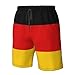 Men & Boys Classic Fit Swim Trunks for Beach Gym Sport Quick Dry Drawstring Basic Board Shorts with Pockets, Underwear Germany Flag Fashion Cargo Short