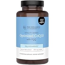 The Wellness Company Optimized CoQ10 + PQQ | Cellular Defense, Heart Health & Mitochonrial Support | 30ct 1 Month Supply