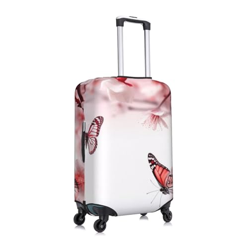 Flower Butterfly Print Luggage Suitcase Covers Elastic Washable Luggage Protector Luggage Covers For Suitcase3