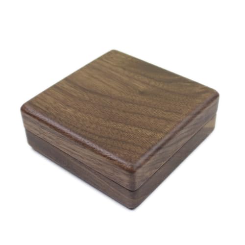 DSHOM Natural Walnut Wooden Pendant Necklace Gift Box Pendant Storage Case Jewelry Display Box for Anniversary Propose Birthday Christmas Valentine's Day Gift by DSHOM - Used condition - Image 6