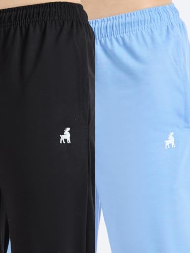 Image of Modeve Men Solid Cotton Blend Track Pant for Summer Pack of 2