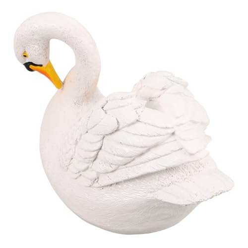 OFFSCH Escultura De Cisne para Jardín Patio Figura Decorativa De Cisne Artificial para Estanque Flotante para Sala De Estar