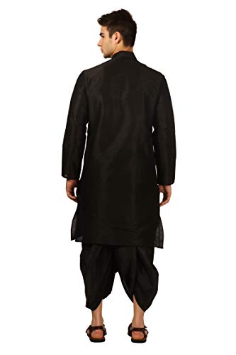 Image of Royal Kurta Men's Cotton Silk Dhoti Kurta (White)