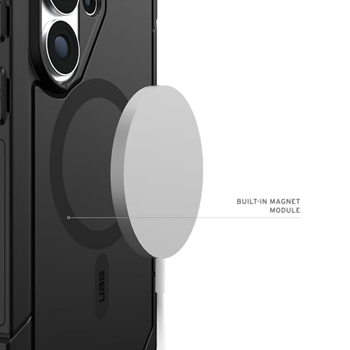 Image of Urban Armor Gear UAG Designed for Galaxy S26 Ultra 5G Case, Trooper - Compatible with Magnetic Charging Slim Transparent Rugged Military Drop Tested Protective Cover - Opaque Black
