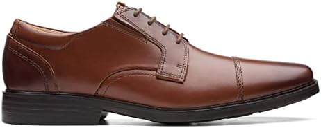 Clarks Men's Clarkslite Cap Oxford, Tan Leather, 12 Wide | Image 1