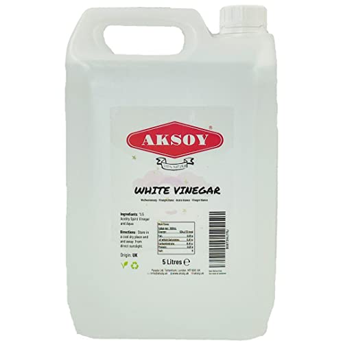 Aksoy Distilled White Spirit Vinegar 5L | Ideal for Cleaning, Pickling, Marinating, Cooking & Natural Weed Control – Multi-Purpose, Descaling & Odour Removal