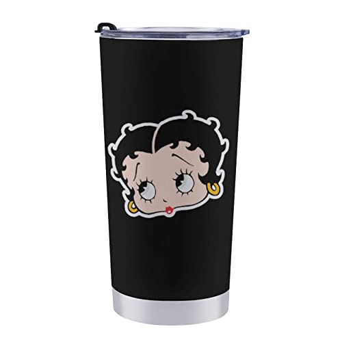 車用 タンブラー ベティちゃん 水筒 車用コップ ステンレス製 保温保冷 真空断熱 二重構造 ダイレクトタイプ かわいい おしゃれ 車中泊 カー用品 穴ある蓋付き 600ml 大容量