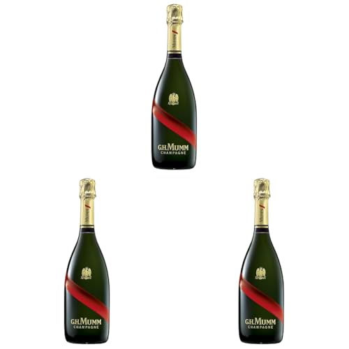 Mumm Grand Cordon Brut Champagne - 750ml, el embalaje puede variar (Paquete de 3)