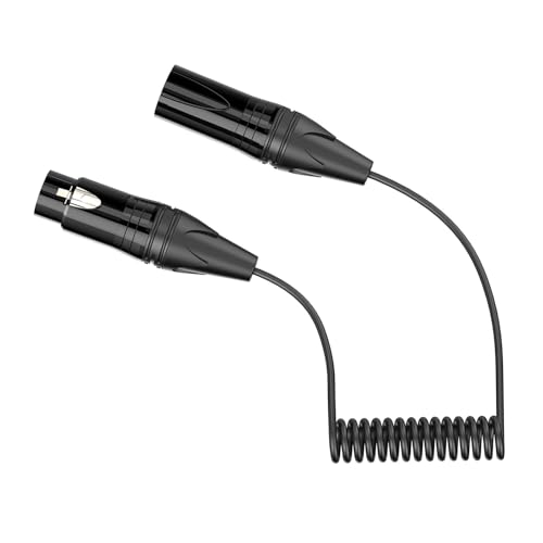 Avejjbaey Cable de audio retráctil de 3 pines de 3 pines para mezclador de micrófono, transparente