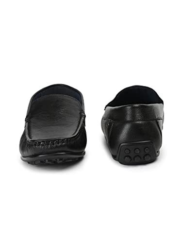 Image of Liberty Healers JPL-275 Loafer Shoes for Men - Black, Non-Lacing Casual Slip-On Loafers Stylish Shoes Ideal for Office, Party, Wedding - Comfortable Lightweight - Durable and Cushioned Footbed