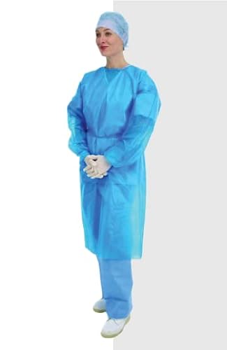 Einweg-Isolierkittel aus Polyethylen, langärmelig, 23 Mikron, 10 Stück Cover