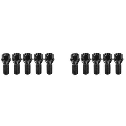 Tornillos y tuercas de rueda M14 x 1.25 para coche X3 X5 pernos negros de acero