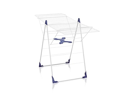 Leifheit Standtrockner Classic 200 Flex, individuell Einstellbarer Wäschetrockner mit 20m Wäscheleine für 2 Waschmaschinenladungen, Wäscheständer für drinnen und draußen, für Lange Wäsche, klappbar