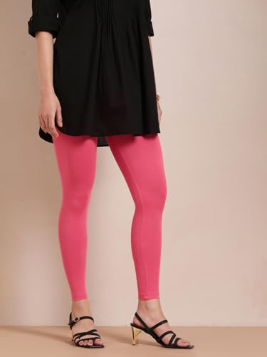 Image of TWIN BIRDS Super Stretchable Cotton Elasthane Fabric Ankle Length Leggings for Women