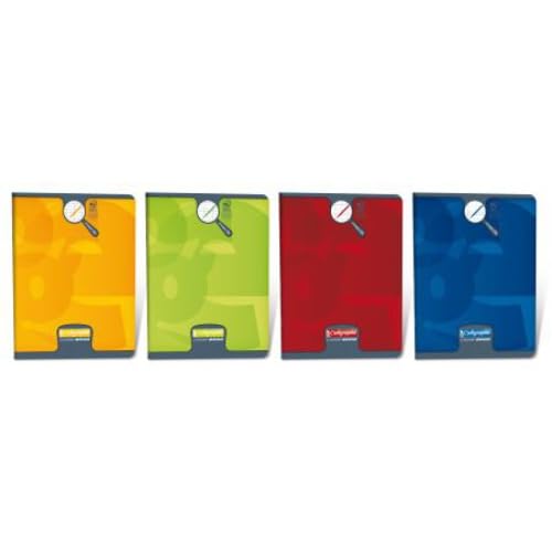 Lot de 10 Cahier Ligne 8000 A4, 96p./48 feuilles 90 g/m² piquées, couv. vernis UV, Séyès