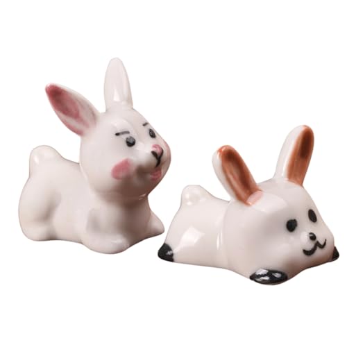 GETAJGHSD 2個 製のかわいいウサギ形箸置き 箸 スプーン フォークホルダー 家用食器置き 軽量コンパクトで持ち運び便利