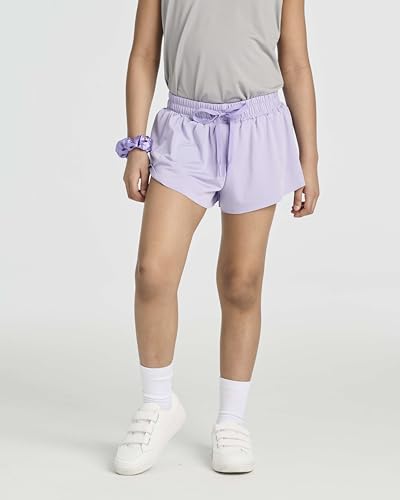 Real Essentials 4 Pack: Girls 2-in-1 Flowy Shorts with Spandex Liner Youth Butterfly Skirts - Athletic Dance (Ages 4-18)2