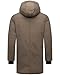 STONE HARBOUR Herren warmer Wintermantel lang Winterparka mit Fleece-Innenfutter, zahlreichen Taschen innen und außen und großer Kapuze Kitraan XX Stone Brown Gr. L