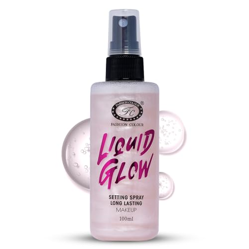Fashion Colour Liquid Glow Setting Spray For Makeup Long Lasting | Radiant Finish | All-Day Long-Lasting for All Skin Types | Travel Size (100ml) | Rose