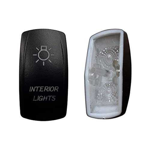 Image of Laser Etched Backlit Switch Cover Cap for Car Boat Dashboard Rocker Switch