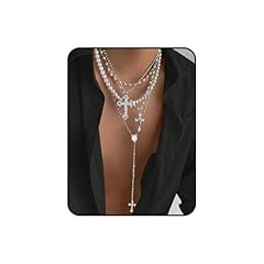 4 Layer Pearl Silver Cross
