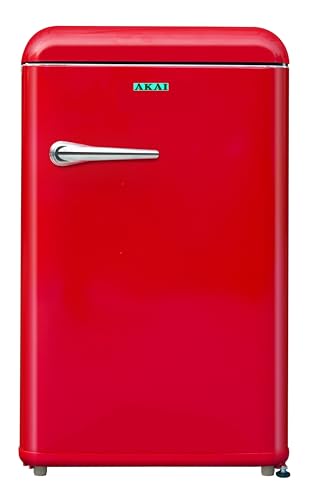 Akai CLASS131KRD - Frigorífico monopuerta, 130 litros, color rojo, clase energética E