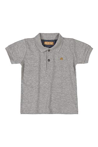 Polo Infantil Manga Curta Menino Up Baby, 03, Mescla Cinza Medio