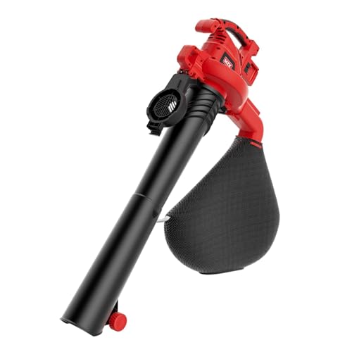 MZK 20V Battery Powered Leaf Vacuum with Leaf Collection Bag, Cordless Leaf Vacuum for Lawn, Yard
