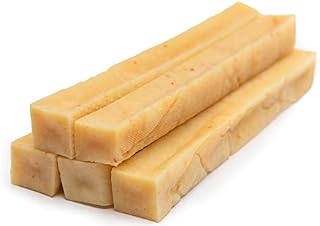 Dilecti Natural Cheese Bones - Very Tasty and Hard Long Lasting Natural Dog Chews will Keep Your Dog Busy for a While. (S size, set of 5)