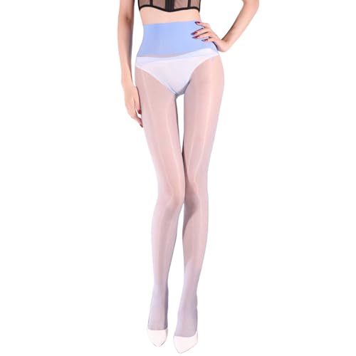 Women's shiny Seamless Pantyhose 5 Denier Seamless Crotch Ultra-Thin Sheer Tights Silky Control Top Pantyhose