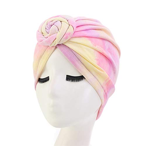 Hzux Fashion Hijabs For Women Tie-Dye Soft Head Headwear Cancer Chemo Turban Wrap Scarf Cap #TOP1