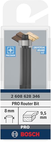 Bosch Professional Bündigfräser Standard for Wood (für Holz, Ø 9,5 mm, Arbeitslänge 25,4 mm, Zubehör Handfräse)