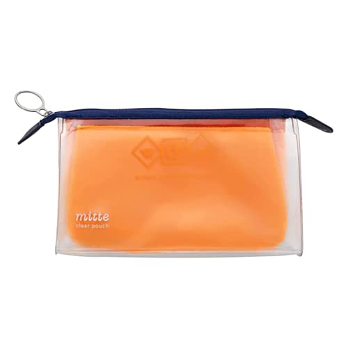 Image of SUN-STAR Jujutsu Kaisen, Gusset Clear Pouch mitte Large Capacity, for Pencil Case and Cosmetic Pouch, W7.5 x H3.9 x D2.4inch (19 x 10 x 6cm)