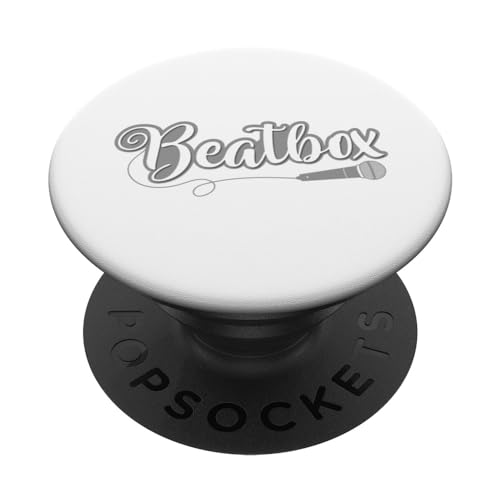 Beatbox Sound Microphone PopSockets Swappable PopGrip, Black