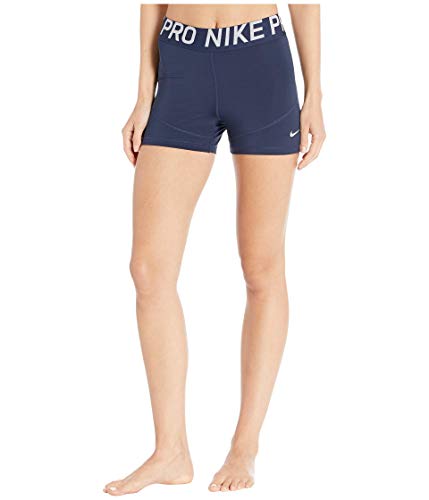 Nike Women's 3" Training Shorts Obsidian/Obsidian/White Size M